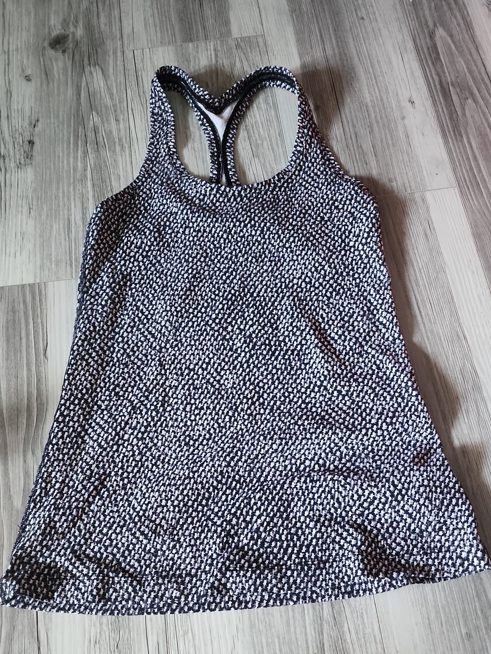 lululemon athletica Black & White Patterned Racerback Tank